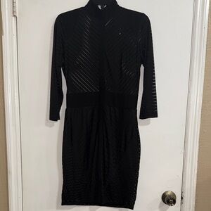 Fashion Nova Black Long Sleeve Dress